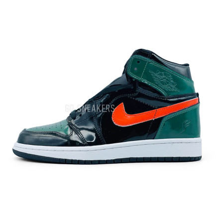 Унисекс кроссовки Nike Air Jordan Leather Black/Green