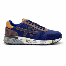 Premiata 483 Textile/Suede Navy/Brown