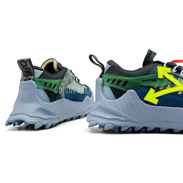 Мужские кроссовки Off-White ODSY-1000 Man Navy/Yellow