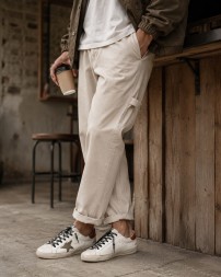 Golden Goose Superstar Olive Green Canvas Star