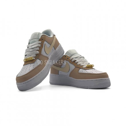 Унисекс кроссовки Nike Air Force 1 White/Brown
