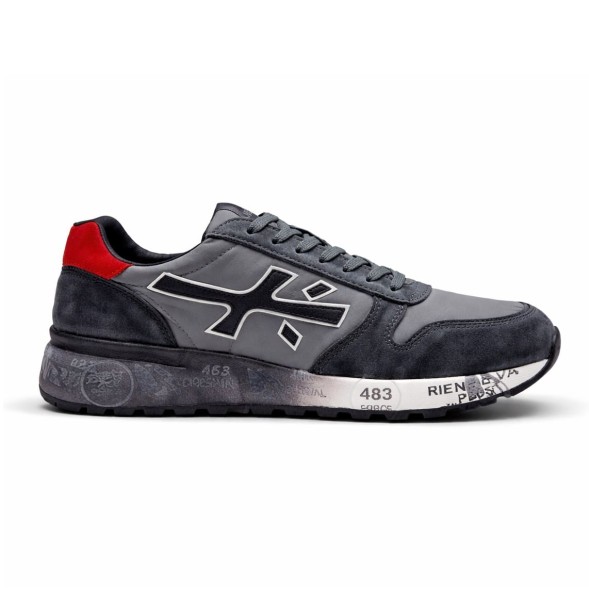Унисекс кроссовки Premiata 483 Textile/Suede Grey/Red