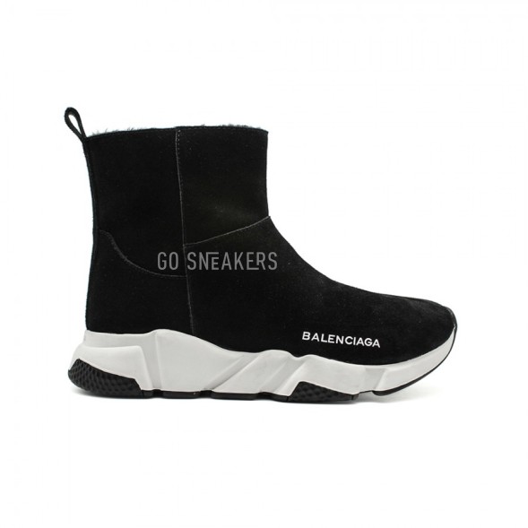 Женские зимние кроссовки Balensiaga Speed Trainer Black Winter