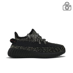 Детские кроссовки Adidas Yeezy Boost 350 V2 Kids Static Black Reflective