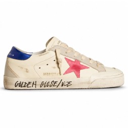Golden Goose Superstar Suede Star and Metallic Leather Heel Tab