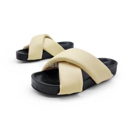 Женские шлепки JW Anderson Flip-flops Leather Black/Cream