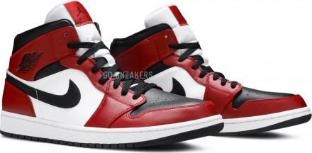 Унисекс кроссовки Nike Air Jordan 1 Mid &#039;Chicago Black Toe&#039;