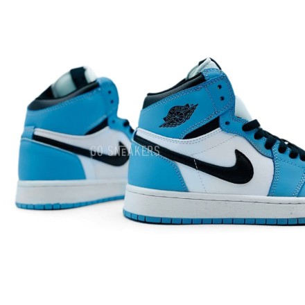 Унисекс зимние кроссовки Nike Air Jordan 1 Winter Blue White