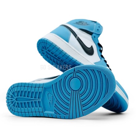 Унисекс зимние кроссовки Nike Air Jordan 1 Winter Blue White