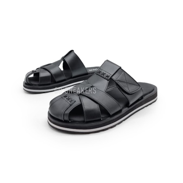 Мужские сандалии Dior Flip-flop Leather Black 