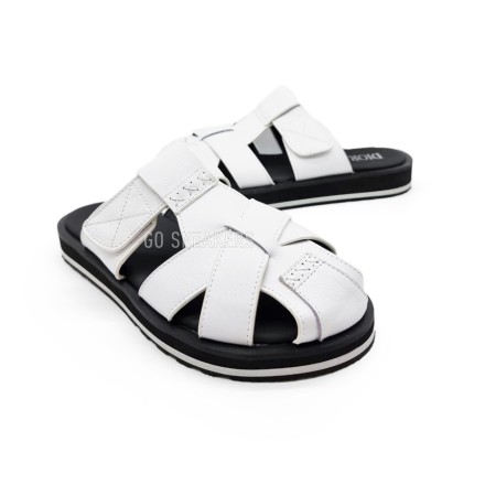 Мужские сандалии Dior Flip-flop Leather White