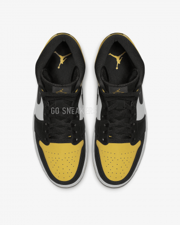 Унисекс кроссовки Nike Air Jordan 1 Mid Yellow Toe Black