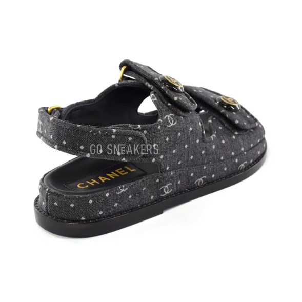 Женские босоножки Chanel Sandals Jeans Black