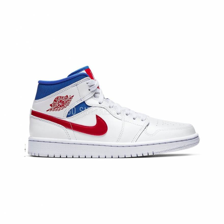 Nike air jordan hot sale 1 mid white/university red