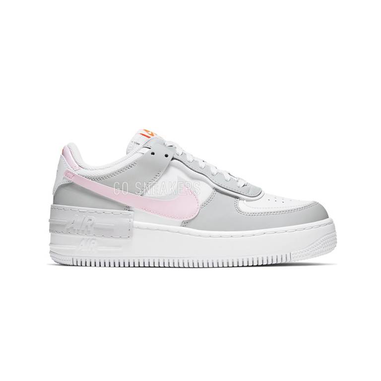white & pink air force 1 shadow sneakers