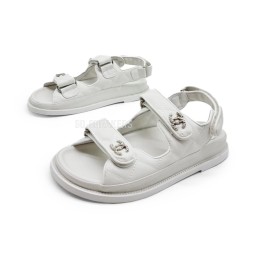 Chanel Sandals Leaher White