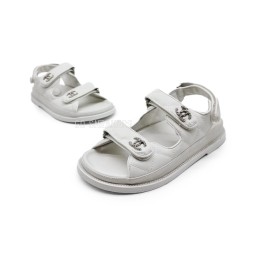 Chanel Sandals Leaher White