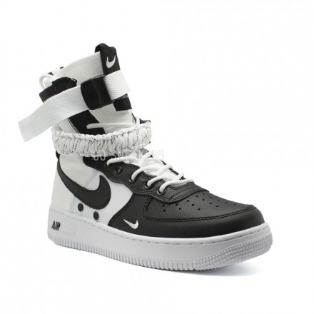 Мужские кроссовки Nike SF AF1 Special Field Air Force 1 Black White