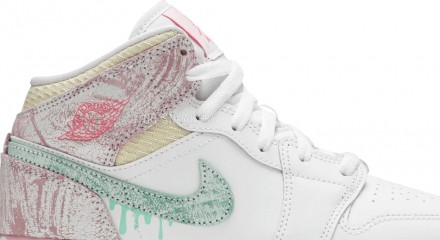 Женские кроссовки Nike Air Jordan 1 Mid SE GS &#039;Ice Cream&#039;