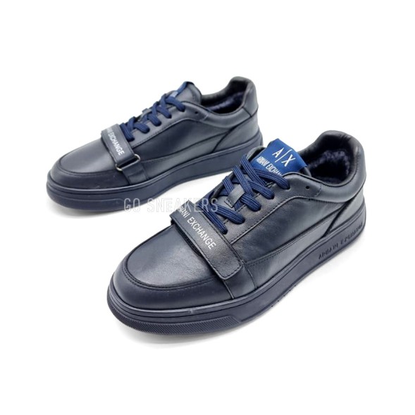 Мужские кроссовки Armani Excahnge Winter Leather Navy