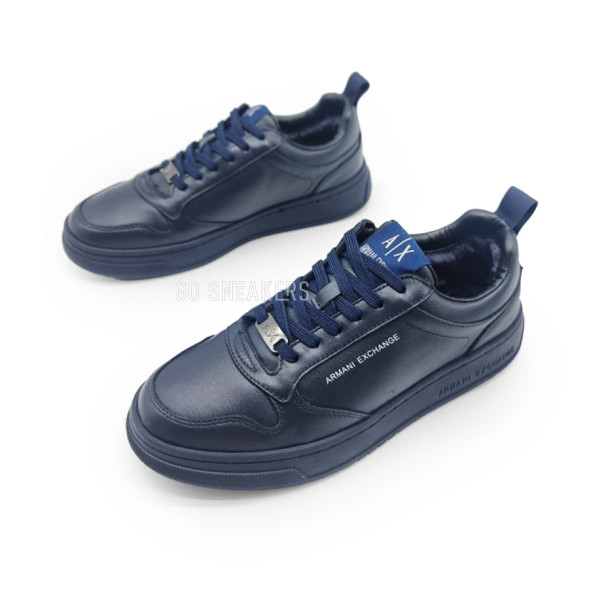 Мужские зимние кроссовки Armani Winter Leather Navy