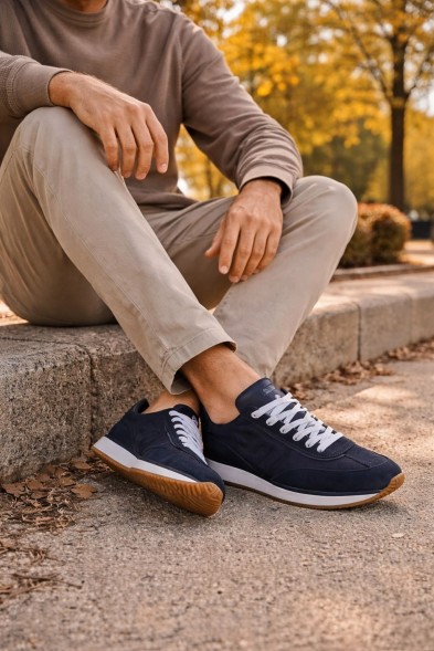 Мужские кроссовки Dolce&amp;Gabbana Suede Sneakers Navy